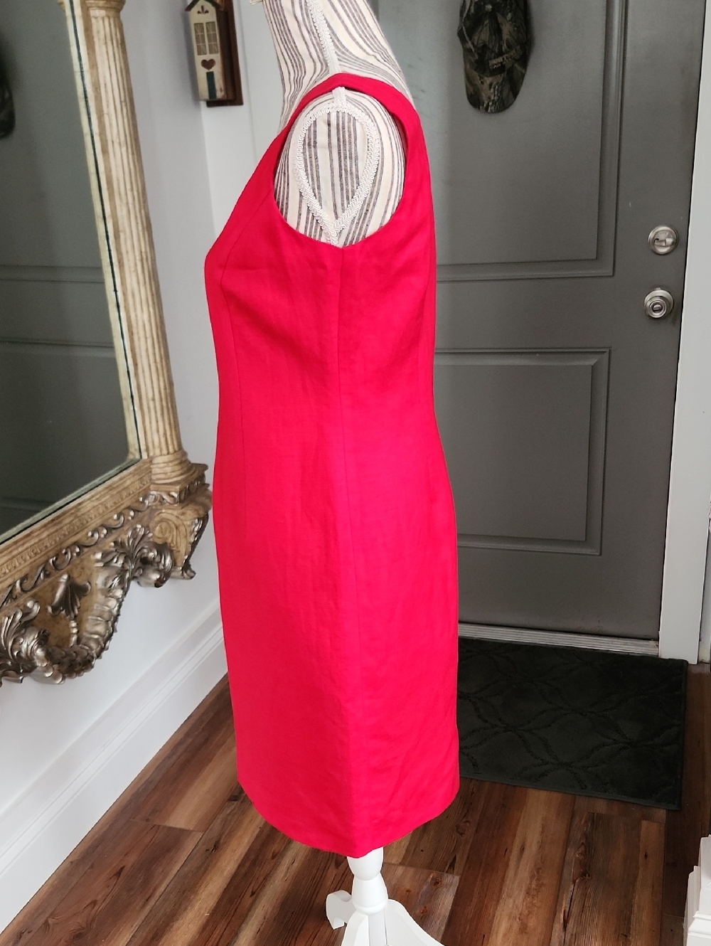 Jessica Howard Women's Sleeveless Red Sheath Dress Size 4 - Picture 5 of 7